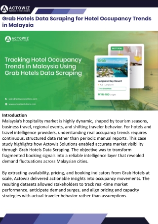 Grab Hotels Data Scraping for Hotel Occupancy Trends in Malaysia