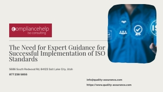 The Need for Expert Guidance for Successful Implementation of ISO Standards