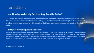 How Hearing Aids Help Seniors Stay Socially Active?