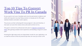 Top 10 Tips To Convert Work Visa To PR In Canada
