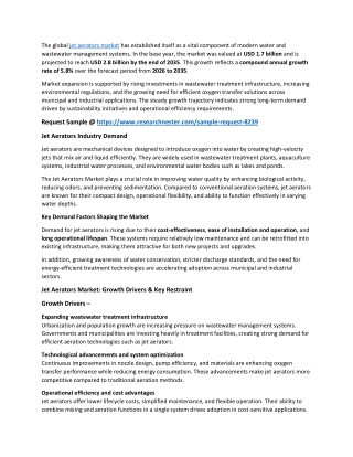 Jet Aerators Market: Navigating the Shifts and Swings towards 2035