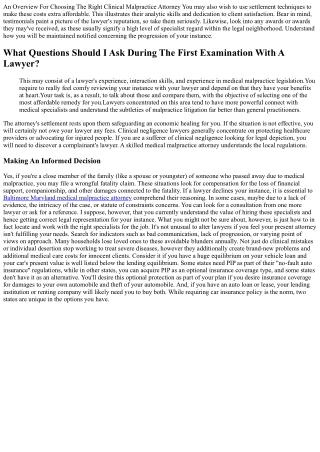 Exactly How To Select A Medical Malpractice Legal Representative" Efb Personal I