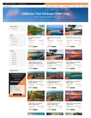 Andaman Tour Packages from Vizag | Felix Feria Travels