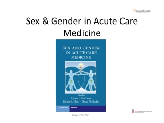Sex & Gender in Acute Care Medicine