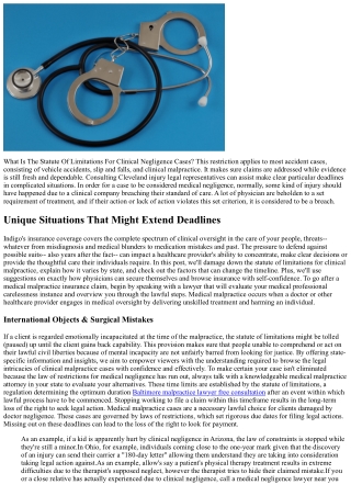 Medical Malpractice Statute Of Limitations By State Attorneys Overview