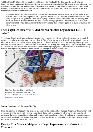 How Much Do Clinical Malpractice Attorneys Usually Set You Back?