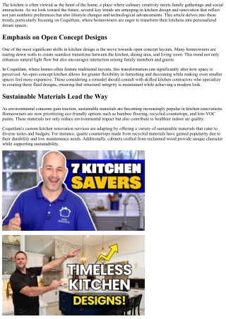 Expert Opinions On Top Trends Shaping Future visions For Dream kitchens All Over