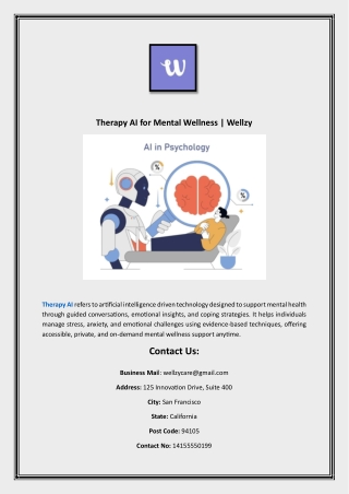 Therapy AI for Mental Wellness | Wellzy