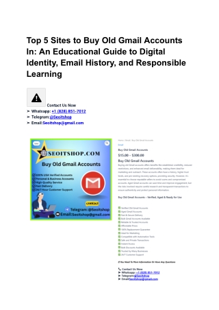 Top 5 Sites to Buy, Old Gmail Accounts In (3)