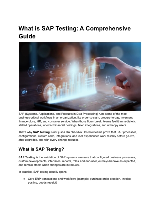 What is SAP Testing_ A Comprehensive Guide