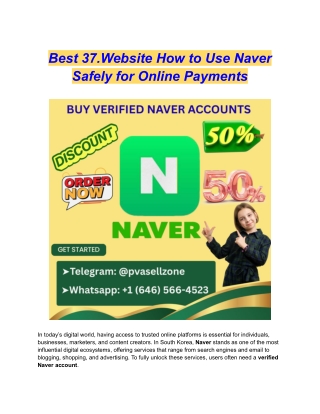 Best 37.Website How to Use Naver Safely for Online Payments