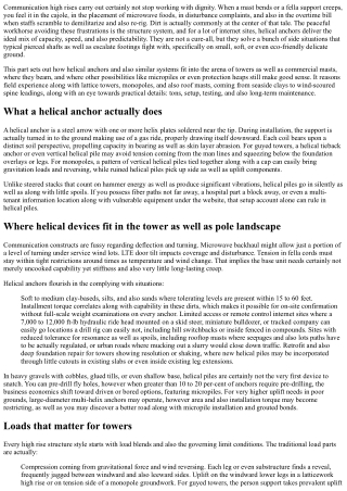 Helical Anchors for Interaction Towers and also Commercial Masts