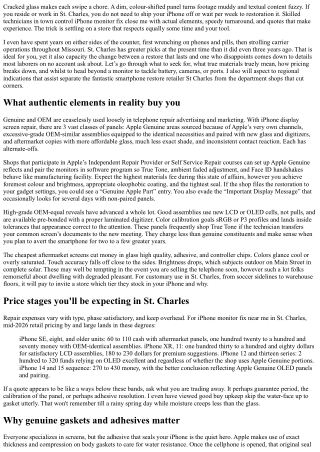 iPhone Screen Repair Near Me St Charles: Genuine Parts, Great Prices