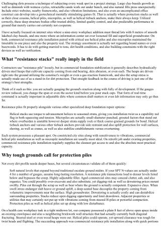 Leading Advantages of Commercial Resistance Pile Installation for Challenging Gr