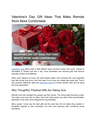 Valentine’s Day Gift Ideas That Make Remote Work More Comfortable