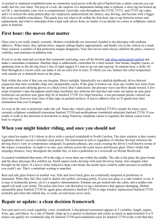 Broken Windshield Sanford 27330: Emergency Steps