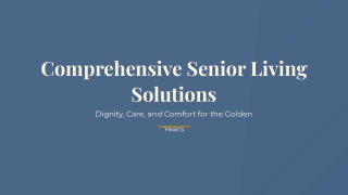 Senior Living Solutions