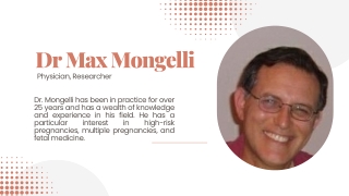 Academic Qualifications of  Dr. Max Mongelli