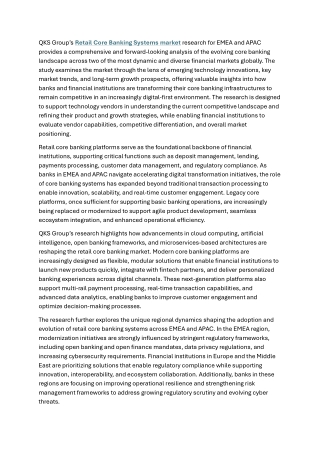 Retail Core Banking Systems market