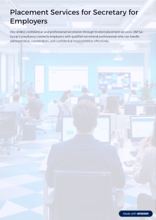 Placement Services for Secretary for Employers | Trusted Hiring Support