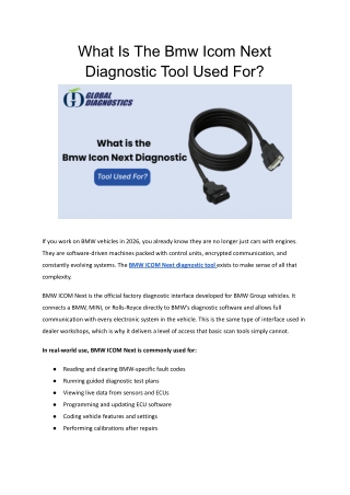 BMW ICOM Next Diagnostic Tool: Uses, Coding & ECU