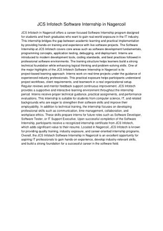 JCS_Infotech_Software_Internship_Nagercoil