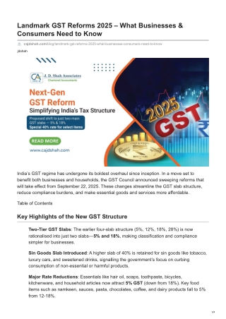 cajdshah.com-Landmark GST Reforms 2025  What Businesses  Consumers Need to Know