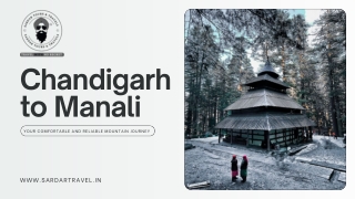 Book Chandigarh to Manali Cab at Best Price | Clean & Safe Taxis