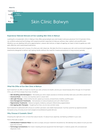 Skin Needling & Microneedling Treatments in Balwyn | JJ Cosmetic Clinic