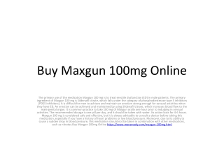 Buy Maxgun 100mg Online