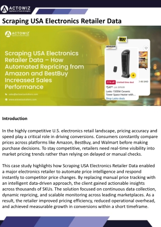 Scraping USA Electronics Retailer Data
