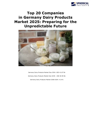 Top 20 Companies germany dairy market