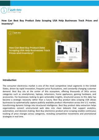 Best Buy Product Data Scraping USA to Track Prices and Inventory
