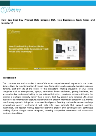 Best Buy Product Data Scraping USA to Track Prices and Inventory