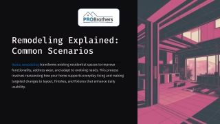 Remodeling Explained Common Scenarios