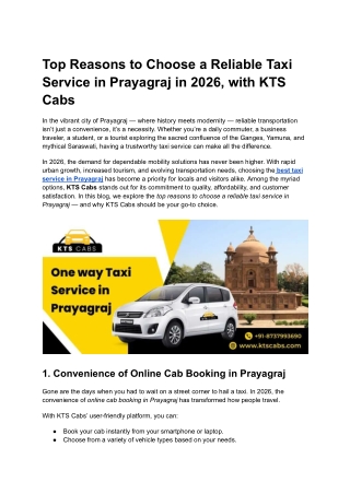 Taxi Service in Prayagraj