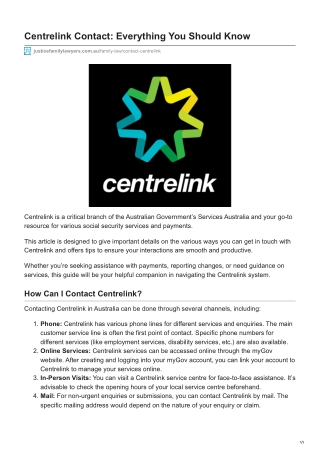 Centrelink Contact: Everything You Should Know