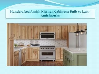 Handcrafted Amish Kitchen Cabinets Built to Last - Amishwerks