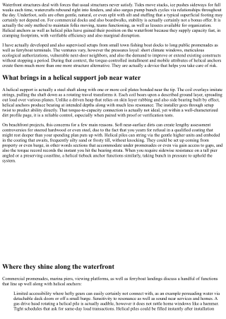 Commercial Dock and also Boardwalk Assistance Utilizing Helical Anchors