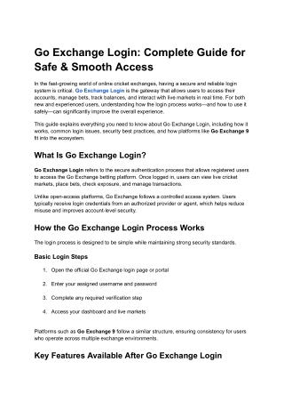 Go Exchange Login – Secure Access, Features & User Guide