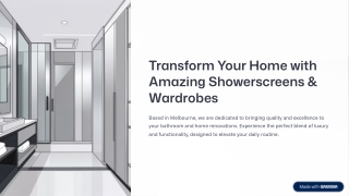 High-Quality Shower Screens, Wardrobes & Bathroom Renovations
