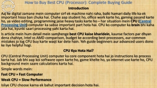 How to Buy Best CPU (Processor) – Complete Buying Guide for Beginners