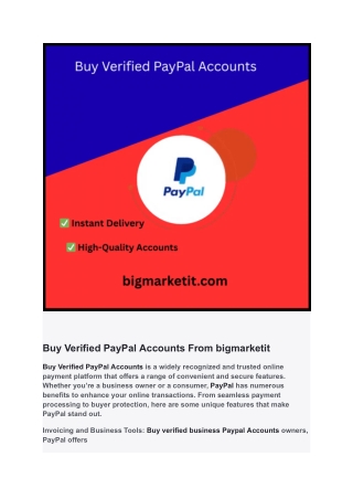 Highest 01 _ 44secure to Buy Verified PayPal Accounts in USA