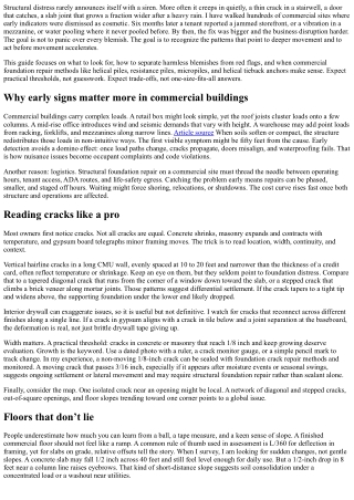 Indications Your Commercial Property Requirements Structural Foundation Repair