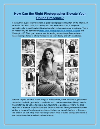 How Can the Right Photographer Elevate Your Online Presence?