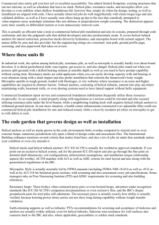 Commercial Helical Pile Installation: Code Compliance and also Design Considerat