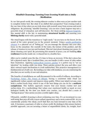 Mindful Cleansing_ Turning Your Evening Wash into a Daily Meditation