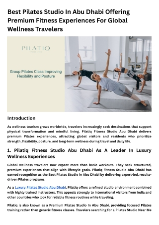 Pilates Classes In Abu Dhabi For Beginners, Groups, And Private Training