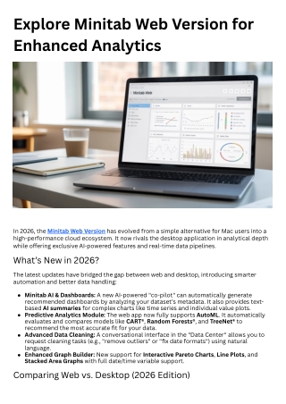Explore Minitab Web Version for Enhanced Analytics