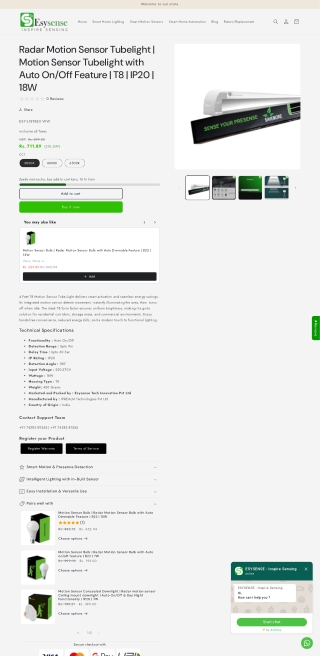 Motion Sensor Tubelights for Homes